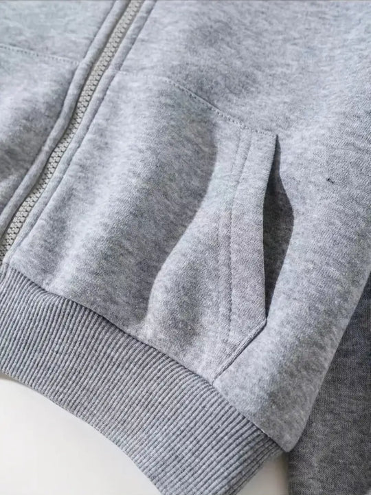 Sanne™ - Gekürzter Hoodie mit Reißverschluss